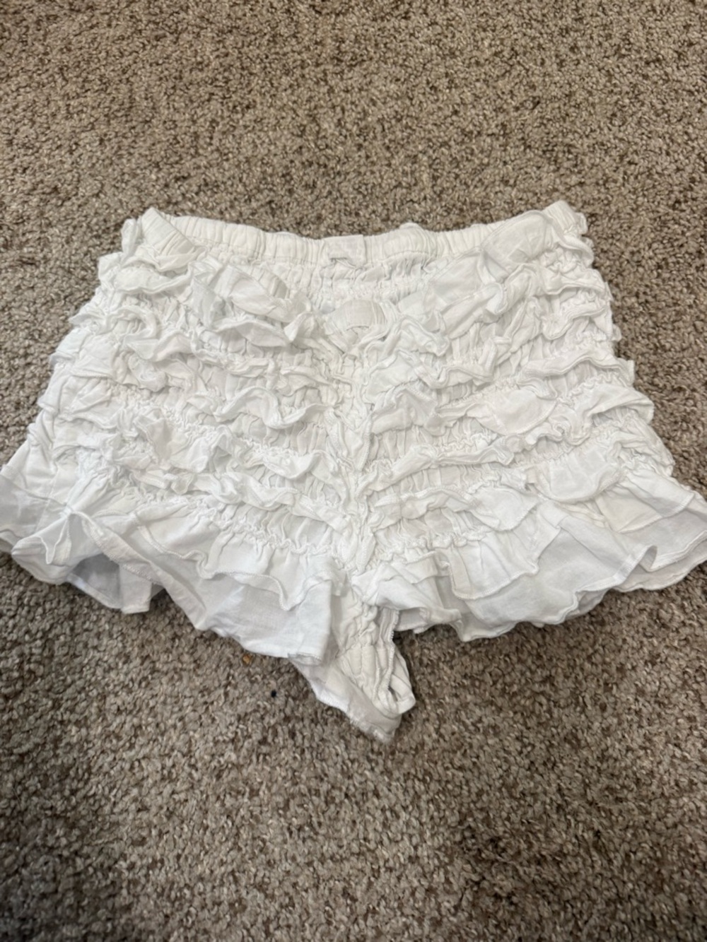 White Ruffled Mini Skort - Picture 3 of 4